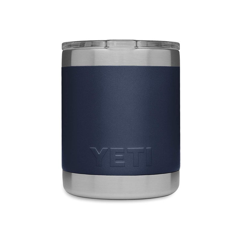 YETI Rambler 10 oz Lowball, Vacuum Insulated, Stainless Steel with Standard Lid, Navy - Image 3